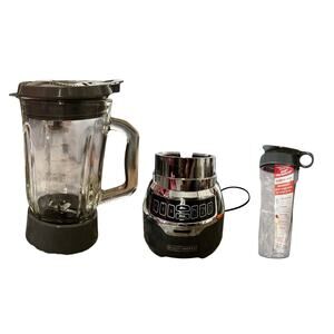 Black+Decker PowerCrush Blender w/ Quiet Tech + Glass Jar & Single Serve Cup